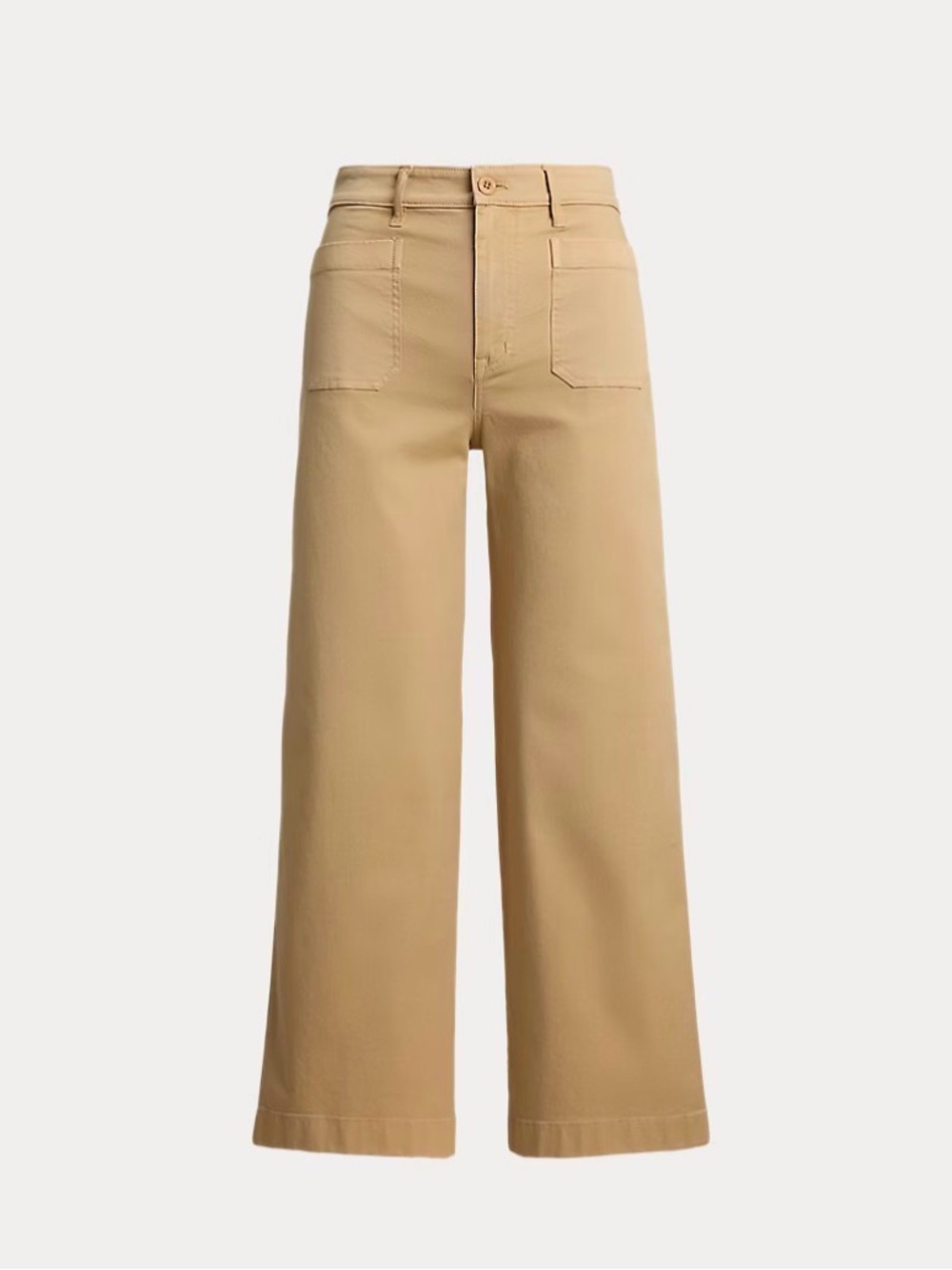 Lauren Ralph Lauren Stretch Chino Wide Leg Pants Tan Size 2
